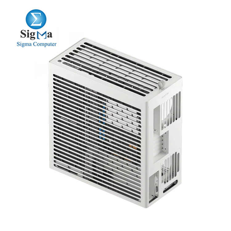 HAVN HS 420 VGPU White       Dual-chamber mid tower with PCIe 5.0 riser  supports E-ATX  vertical GPU  dual 420mm radiators  panoramic glass panel  and up to 11 fans.