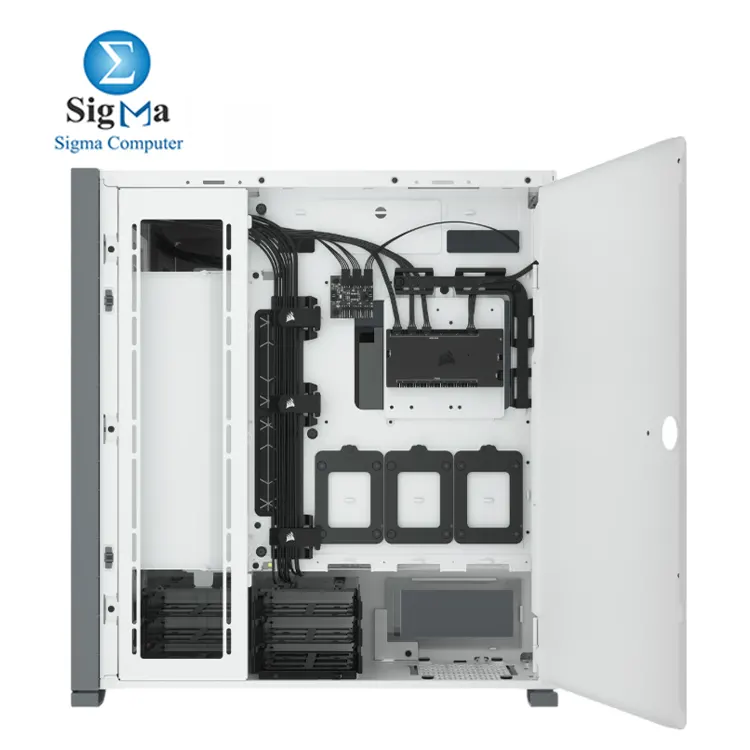Corsair iCUE 7000X RGB White     Full-Tower case with support for E-ATX  up to 3x 360mm radiators  450mm GPU  190mm CPU cooler  4x RGB fans  and tempered glass panels.