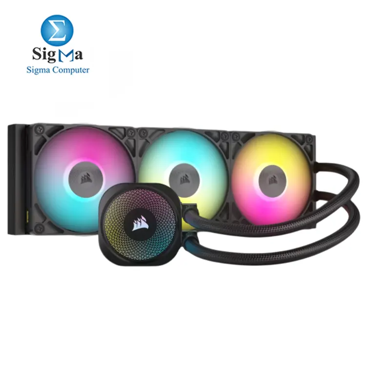 Corsair iCUE LINK TITAN 360 RX RGB 360mm AIO cooler with FlowDrive pump 3x RX120 RGB fans iCUE LINK and Intel AMD socket support. Corsair iCUE LINK TITAN 360 RX RGB 360mm AIO cooler with FlowDrive pump 3x RX120 RGB fans iCUE LINK and Intel AMD socket support.