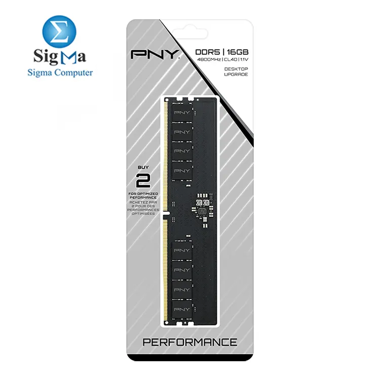 PNY MD16GSD54800-TB – 16GB DDR5 4800MHz Desktop RAM, CL40, 1.1V, Non-ECC