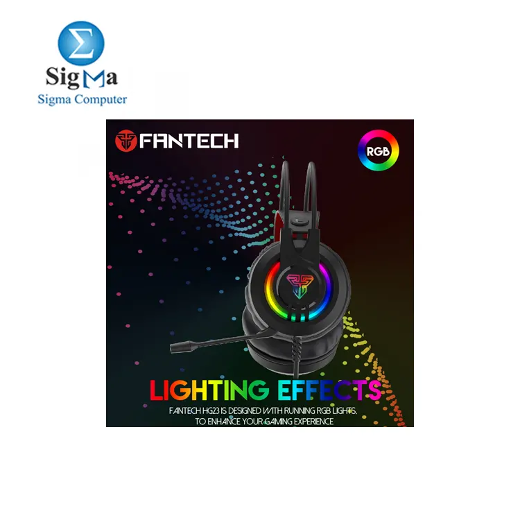 Fantech HG20 Chief II     Over-Ear RGB Gaming Headset with 50mm drivers  3.5mm   USB  2M braided cable  and omnidirectional mic.