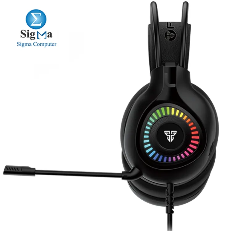 FANTECH ORBIT HG25 7.1 virtual surround sound gaming headset with RGB lighting  50mm drivers  noise-canceling mic  USB wired connection 
