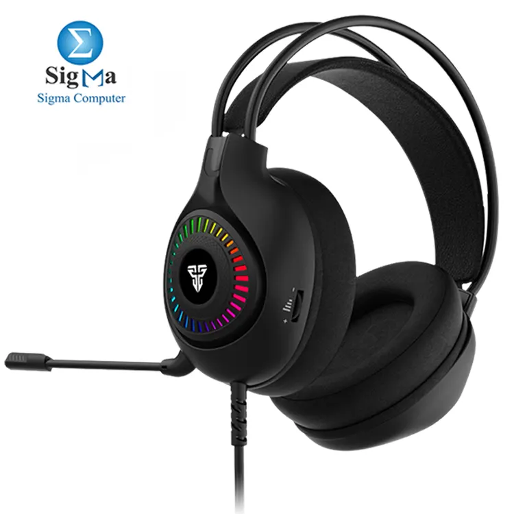 FANTECH ORBIT HG25 7.1 virtual surround sound gaming headset with RGB lighting  50mm drivers  noise-canceling mic  USB wired connection 