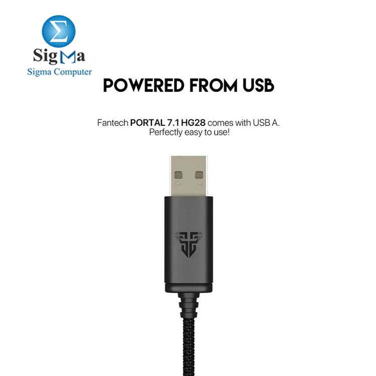 Fantech HG28 Portal – 7.1 Surround Sound, 50mm drivers, RGB lighting, USB-A, lightweight design, omni mic.