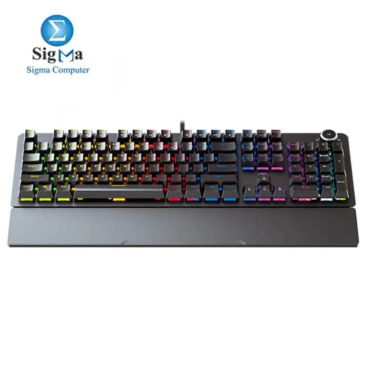 Fantech MAXPOWER MK853 – Full-size mechanical keyboard with Outemu switches, RGB lighting, 1000Hz polling rate, and anti-ghosting.