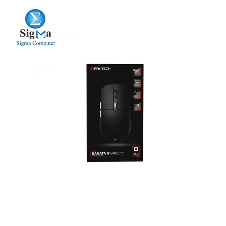 FANTECH KANATA S WG9S offers dual-mode  wired   wireless   12000 DPI Pixart 3311 sensor  Huano switches  and up to 70 hours battery life.