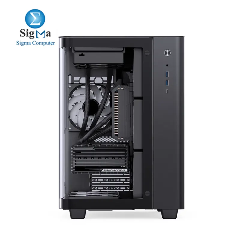 Jonsbo TK-3     ATX case  steel   tempered glass  supports GPUs up to 420mm  CPU coolers 165mm  ATX PSUs 220mm  top bottom 360mm radiators  USB-C front I O.