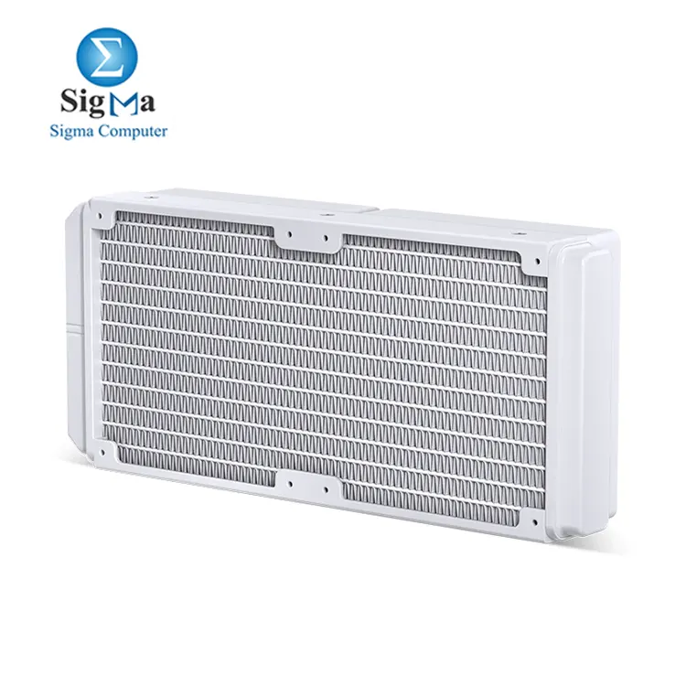 Jonsbo TG-240 ARGB White – AIO liquid cooler with 2400RPM pump, dual 120mm PWM fans (900–1800RPM, up to 66.19CFM), aluminum radiator