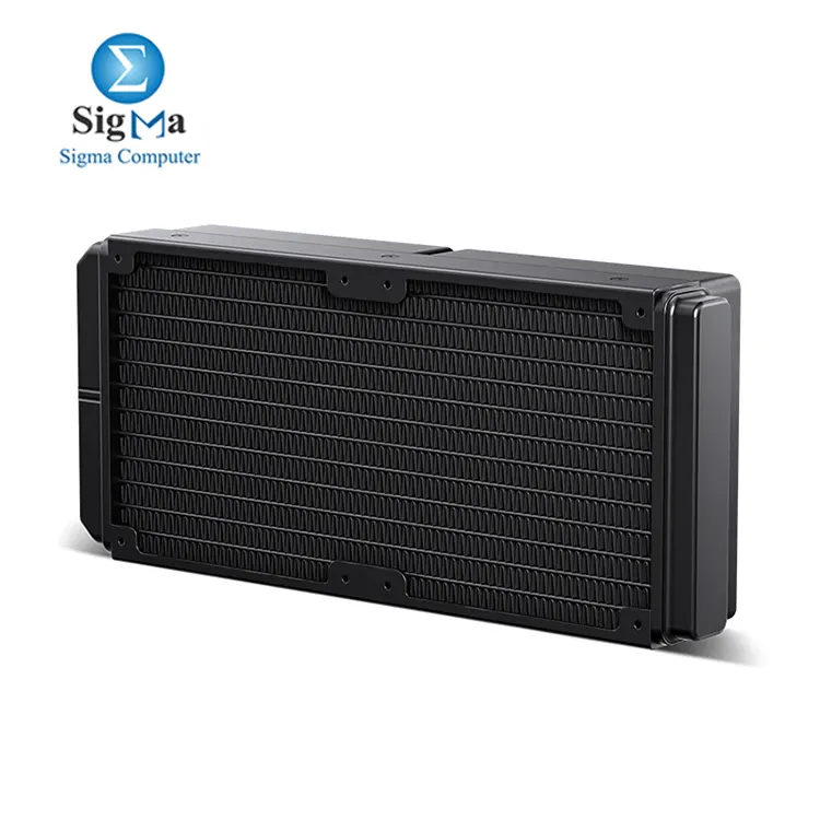 Jonsbo TG-240 ARGB Black – 240mm liquid cooler with dual 120mm PWM fans, aluminum radiator, 2400 RPM pump