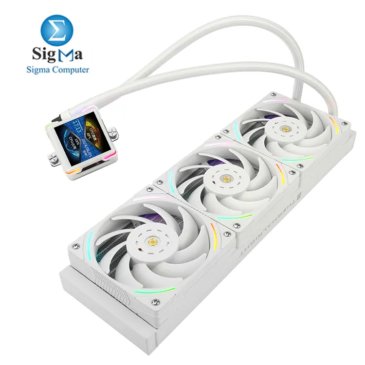 Thermalright Elite Vision 360 WHITE ARGB     360mm AIO  Aluminum radiator  3x 120mm fans  2150 RPM  69 CFM  S-FDB V2   ARGB
