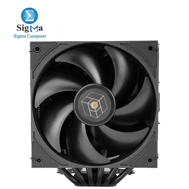 Thermalright Royal Pretor 130 BLACK – Dual fan air cooler with 6×6mm heatpipes, 130mm height, copper base, TL-H12-X28 (2150 RPM, 80.45 CFM) + TL-HD13-X28 (1750 RPM, 81.88 CFM), S-FDB V2 bearings.