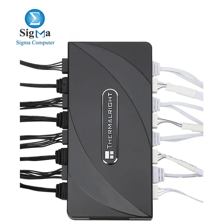 Thermalright TL-FAN and ARGB HUB x8 – 140x64x16mm, 70g, plastic, supports 8 fans, 4-Pin PWM & 3-Pin (+5V ARGB) sync.