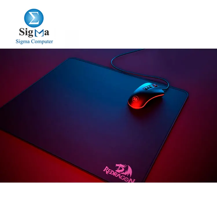 Redragon P031 FLICK L – Large 45x40cm speed surface gaming mouse pad with waterproof rubber base and stitched edges