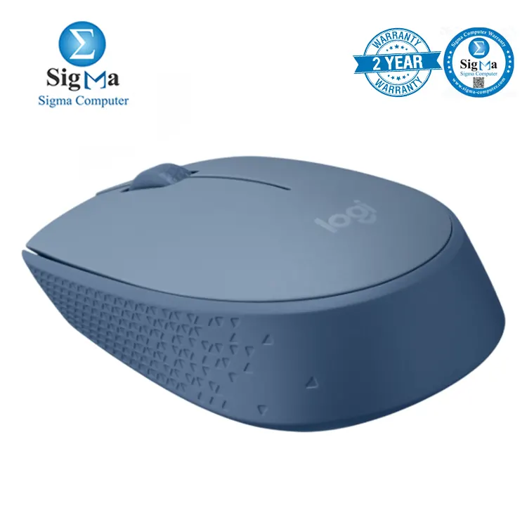 Logitech M171 Wireless Mouse Blue Gray 1000 DPI 2.4GHz wireless 3 buttons 12-month battery USB receiver - 910-006866