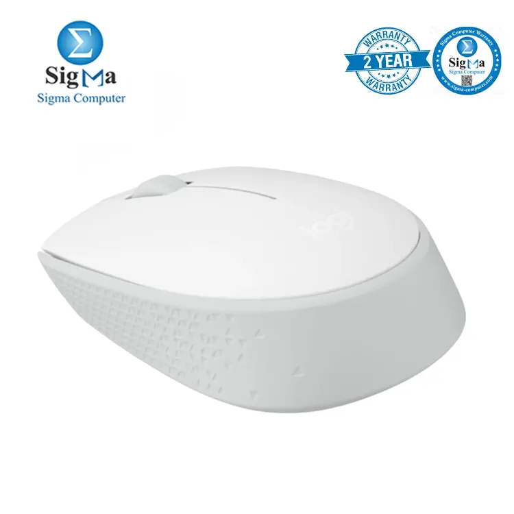 Logitech M171 Wireless Mouse Off-White Gray 1000 DPI 2.4GHz wireless 3 buttons 12-month battery USB receiver - 910-004424