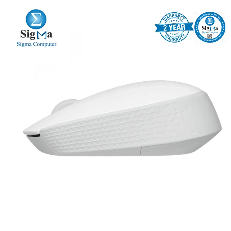 Logitech M171 Wireless Mouse Off-White Gray 1000 DPI 2.4GHz wireless 3 buttons 12-month battery USB receiver - 910-004424