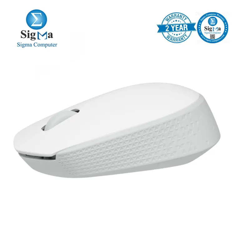 Logitech M171 Wireless Mouse Off-White Gray 1000 DPI 2.4GHz wireless 3 buttons 12-month battery USB receiver - 910-004424