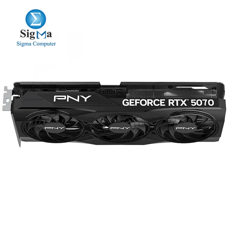 PNY GeForce RTX 5070 OC Triple Fan     Blackwell  12GB GDDR7  6144 CUDA cores  2.16GHz base clock  250W TDP  3x DP  1x HDMI  dual 8-pin