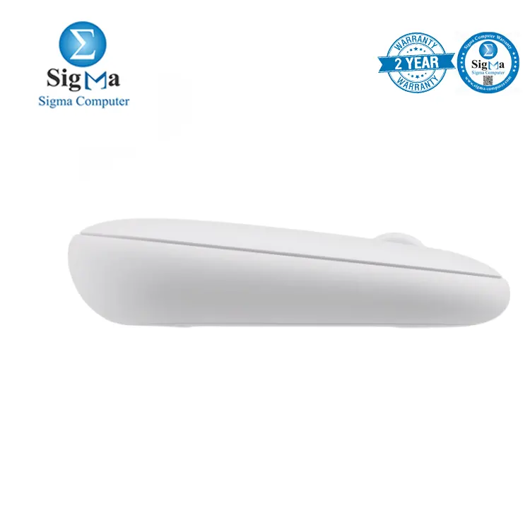 Logitech Pebble Mouse 2 M350s Tonal White Slim Bluetooth mouse with silent clicks 400 4000 DPI sensor multi-device pairing 24-month battery