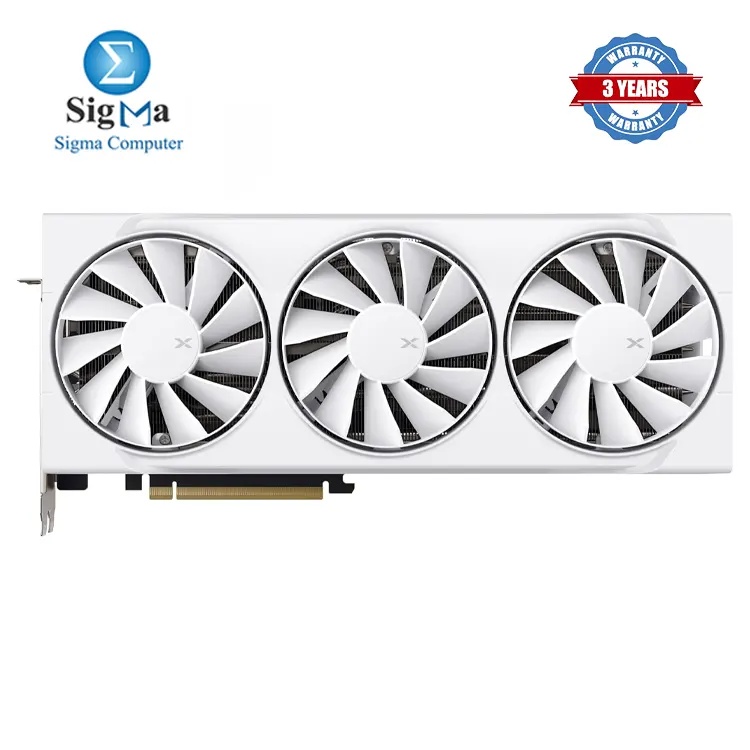 XFX RX 9070 OC White – AMD RDNA™ 4 GPU, 16GB GDDR6, 2700 MHz Boost, 256-bit, PCIe 5.0, Triple Fan, 3x DP 2.1, 1x HDMI 2.1, 2x 8-Pin Power.