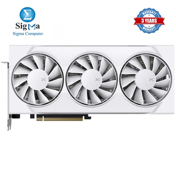 XFX Swift AMD Radeon RX 9060 XT OC White Triple Fan Gaming Edition 16GB GDDR6  RDNA 4  3320MHz Boost  128-bit  Triple Fan  2x DP 2.1  HDMI 2.1  1x 8-pin  PCIe 5.0.