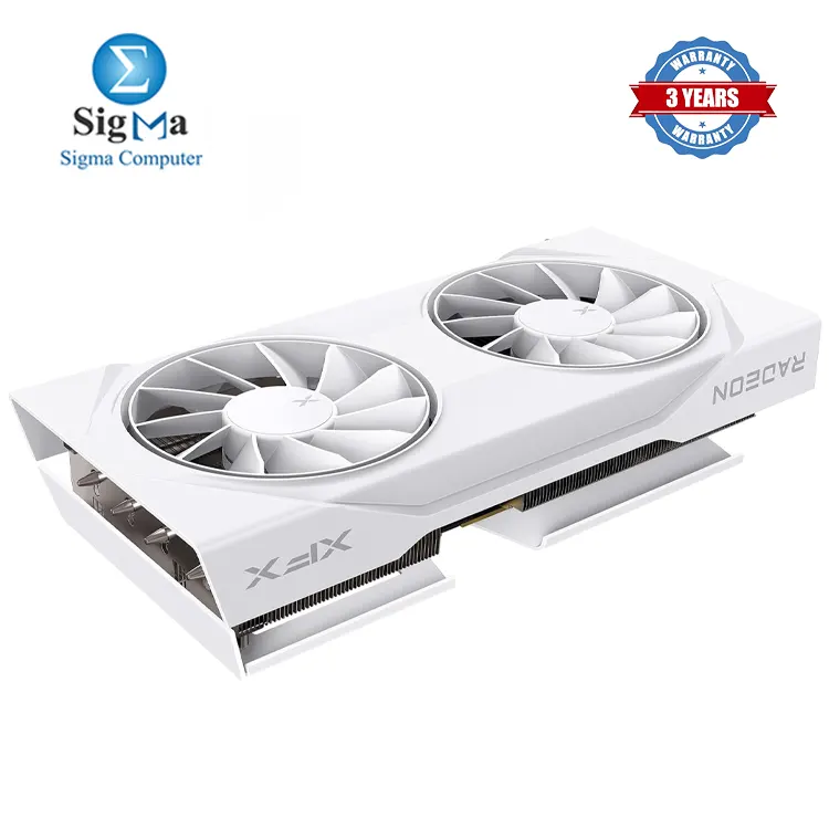 XFX Swift AMD Radeon RX 9060 XT OC White Gaming Edition 8GB GDDR6  RDNA 4  2048 cores  up to 3320 MHz  PCI-E 5.0  Dual Fan  2x DP 2.1  1x HDMI 2.1  1x 8-pin