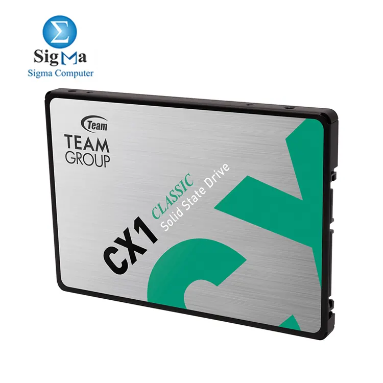 TeamGroup CX1 240GB SSD     SATA III  520MB s read  430MB s write  80TBW  2.5 form factor  shock-resistant  SLC caching  ECC support.