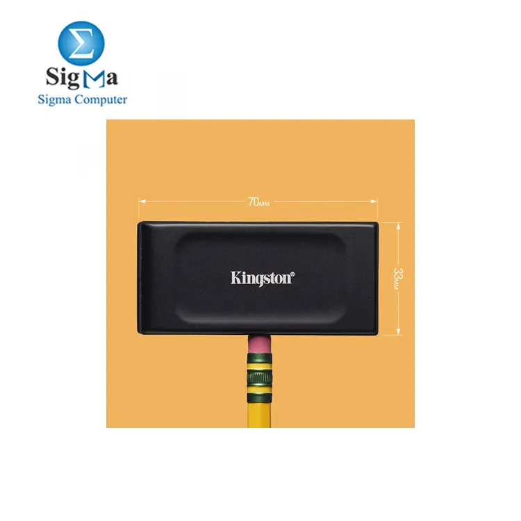 KINGSTON SSD External XS1000 1TB BLACK Up to 1050/1000 MB/s USB 3.2 Gen.2 Type-A	