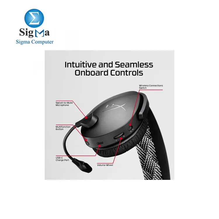 HyperX Cloud Jet Dual Wireless     2.4GHz   Bluetooth  40mm drivers  up to 25h battery  noise-canceling mic  compatible with PC  Mac  PS5 PS4  Mobile.