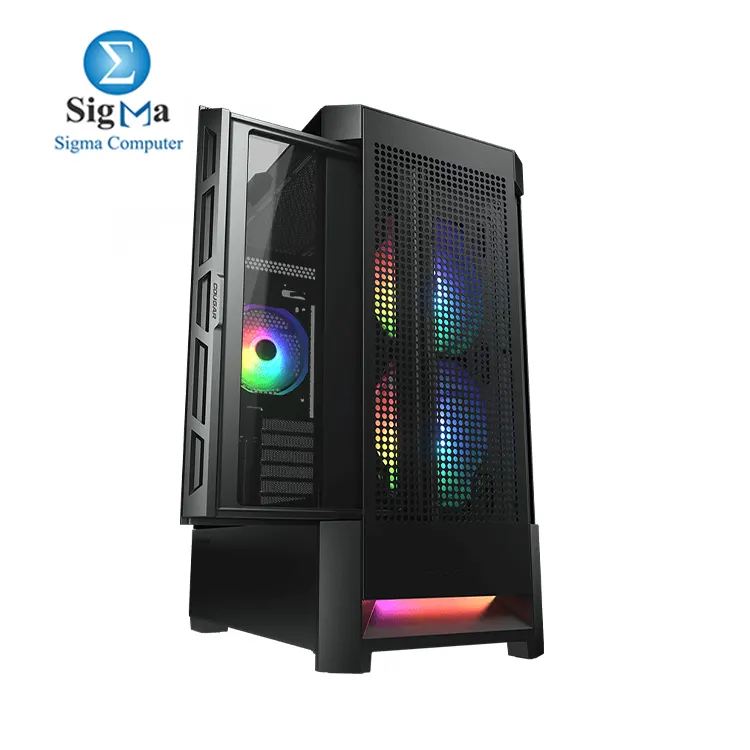 Cougar Airface RGB   STC 600W     Mid tower case with 3 ARGB fans  E-ATX support  330mm GPU clearance  and 600W PSU with 86  efficiency  Japanese capacitors  and full protection features.