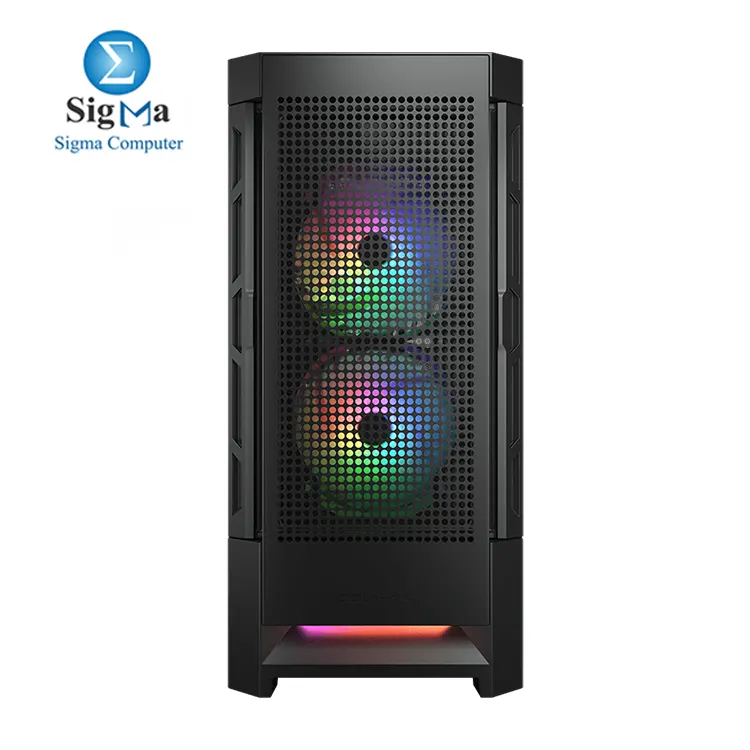 Cougar Airface RGB   STC 600W     Mid tower case with 3 ARGB fans  E-ATX support  330mm GPU clearance  and 600W PSU with 86  efficiency  Japanese capacitors  and full protection features.
