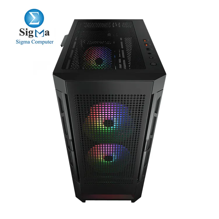 Cougar Airface RGB   STC 600W     Mid tower case with 3 ARGB fans  E-ATX support  330mm GPU clearance  and 600W PSU with 86  efficiency  Japanese capacitors  and full protection features.