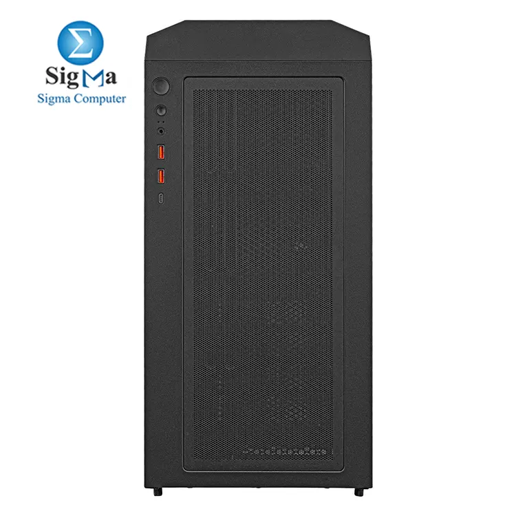 Cougar UNIFACE RGB Black – Mid Tower case with E-ATX support, 400mm GPU clearance, 4 pre-installed ARGB fans, USB-C, tempered glass, and 420mm radiator support.