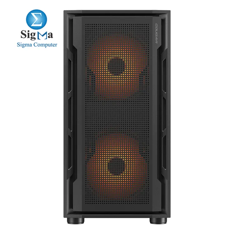 COUGAR UNIFACE MINI RGB And STC 600W Compact mini tower with tempered glass  3 ARGB fans  supports up to 280mm radiator  340mm GPU 600W PSU with 86  efficiency  Japanese capacitors  and full protection features.