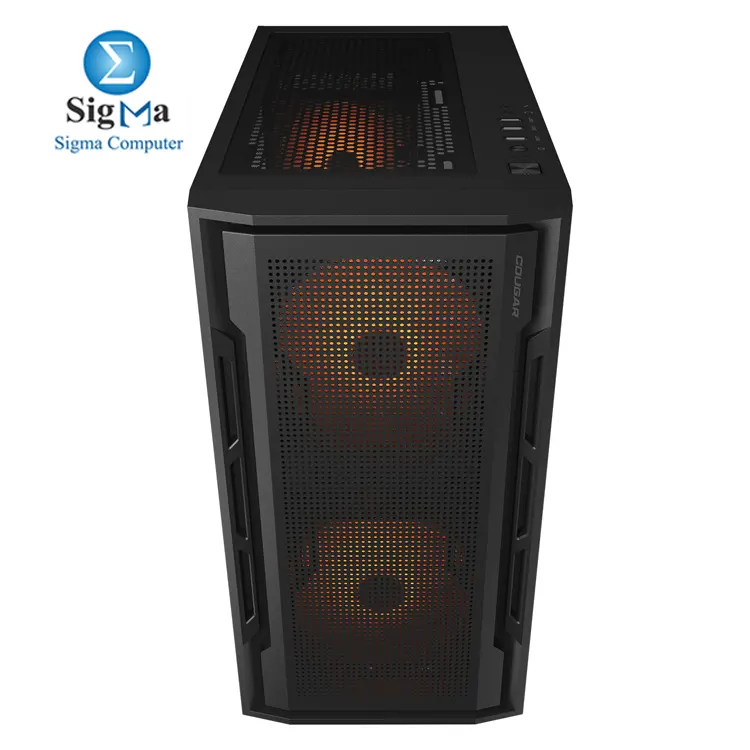 COUGAR UNIFACE MINI RGB And STC 600W Compact mini tower with tempered glass  3 ARGB fans  supports up to 280mm radiator  340mm GPU 600W PSU with 86  efficiency  Japanese capacitors  and full protection features.