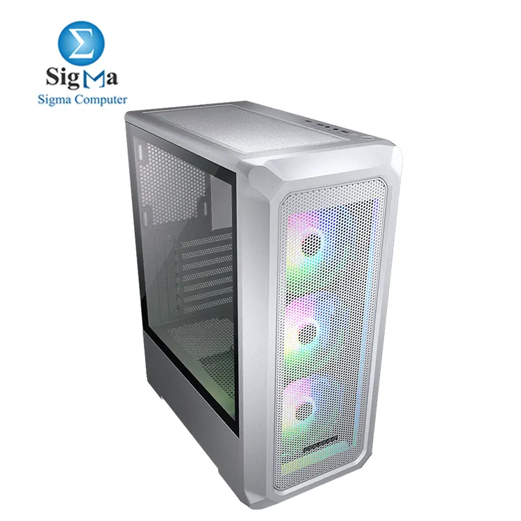 Cougar Archon 2 Mesh RGB White – Mid Tower, 3x ARGB fans, tempered glass, up to 360mm radiator, 315mm GPU, 170mm CPU cooler, USB 3.0, ARGB sync.
