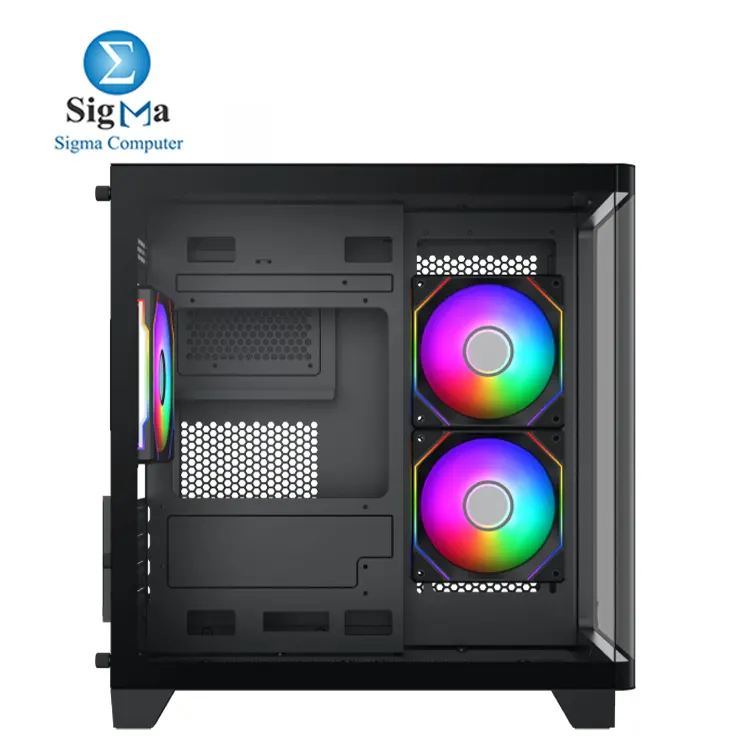 Xigmatek Pano M Nano 3GF M-ATX Case  330mm GPU  158mm CPU Cooler  165mm PSU  240mm Radiator  Top MB   Up to 7 Fans  3 Drive Bays  USB 3.0 x1  Curved Tempered Glass  Dust Filters  Steel Build.