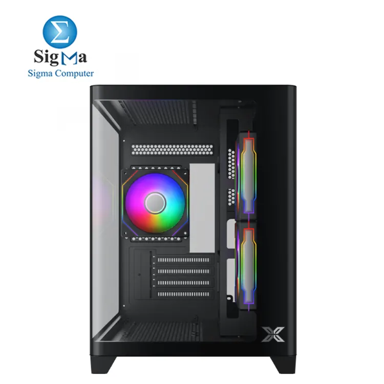Xigmatek Pano M Nano 3GF M-ATX Case  330mm GPU  158mm CPU Cooler  165mm PSU  240mm Radiator  Top MB   Up to 7 Fans  3 Drive Bays  USB 3.0 x1  Curved Tempered Glass  Dust Filters  Steel Build.