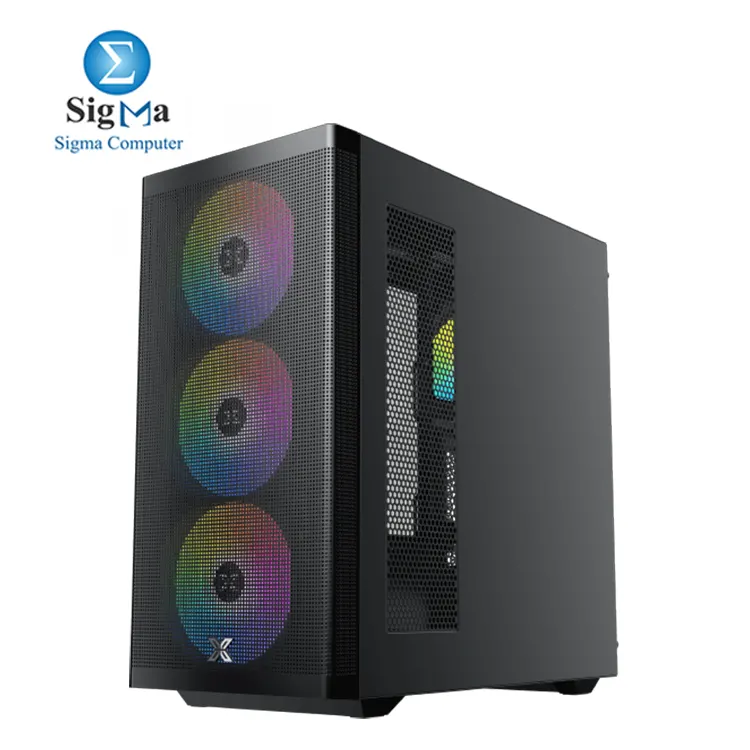 Xigmatek Osiris + Prime 750W – E-ATX case with 360mm radiator, 400mm GPU, 180mm CPU cooler, 11-fan support, vertical GPU, paired with 750W 80+ Gold PSU (62.5A +12V)