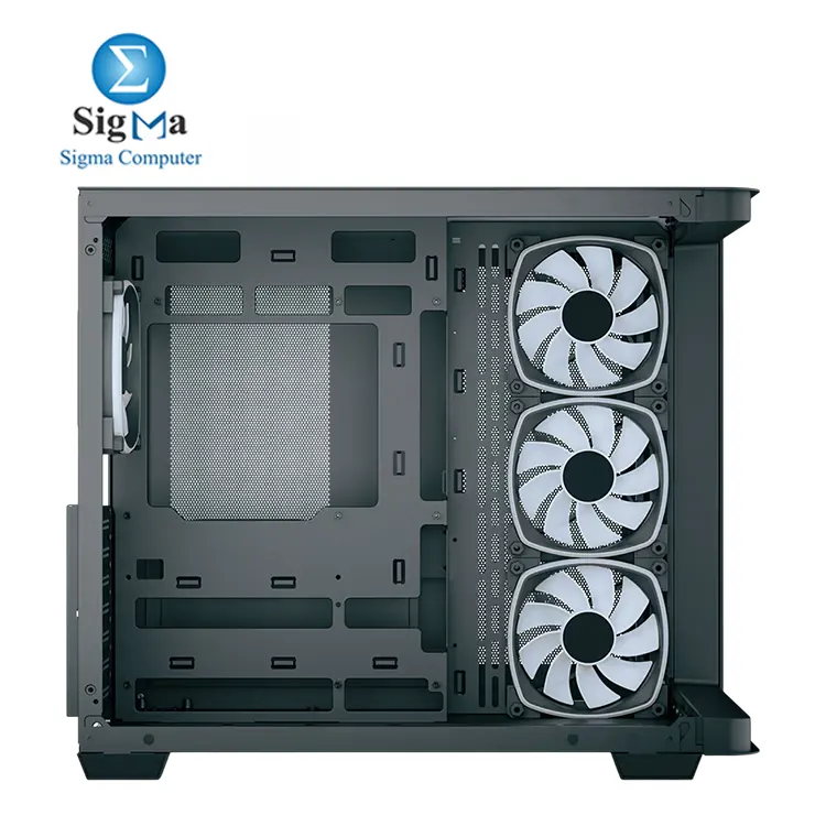 Aerocool P500C Evo     Mid Tower case with curved tempered glass  4x ARGB fans  dual-chamber design  supports ATX motherboards  360mm liquid cooling  and GPUs up to 450mm.
