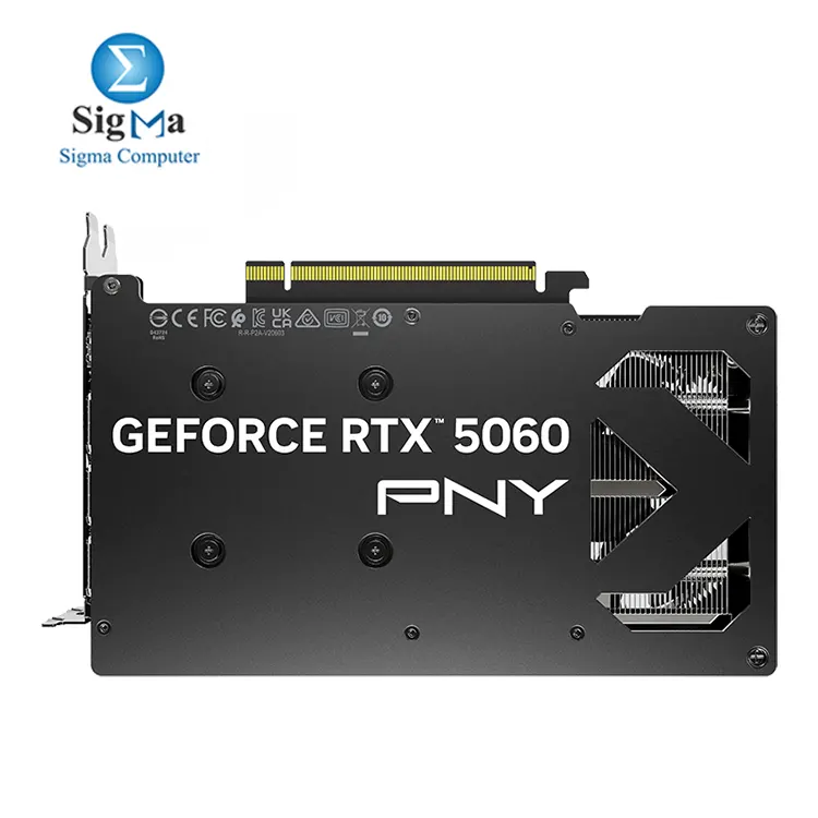PNY GeForce RTX 5060 Overclocked Dual Fan     8GB GDDR6  3840 CUDA cores  2280 MHz  Blackwell architecture  PCIe 4.0.